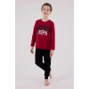 U.s. Polo Assn Uzun Kol Pijama Takım Us2203-4 Bordo