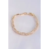 Vip Seri Pirinç Zirkon Taşlı Gold Renk Sarmal Model Bileklik