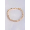 Vip Seri Pirinç Zirkon Taşlı Gold Renk Sarmal Model Bileklik