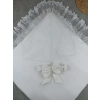 Yenidoğan Bambu Nakışlı Delüks Kundak Bebek Battaniyesi Ekru