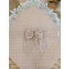 Yenidoğan Papatya Desenli Trilüks Unisex Kundak Bebek Battaniyesi Kahverengi