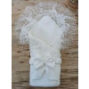 Yenidoğan Sahra Lucky Nakışlı Kundak Bebek Battaniyesi Ekru