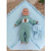 Yenidoğan Terikumaş Multi Mevsimlik Bebek Battaniyesi Kundak Mavi
