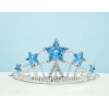Yıldız Şekilli Elsa Prenses Kraliçe Tacı Mavi Renk Çocuk Boy 5x17 cm