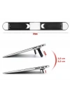 2 Kademeli Katlanabilir ve Yapışkanlı Laptop Standı Siyah