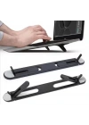 2 Kademeli Katlanabilir ve Yapışkanlı Laptop Standı Siyah