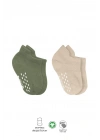 2Li Sneakers Kaymaz Colours Penye Çorap 20104 Nil Bej
