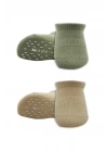 2Li Sneakers Kaymaz Colours Penye Çorap 20104 Nil Bej