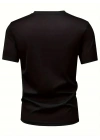 20/1 Penye Compack Baskılı Oversize Bisiklet Yaka Kısa Kol T-shirt - Siyah