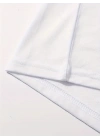 20/1 Penye Compack Baskılı Oversize Kahve Desenli Kadın Kısa Kol T-shirt - Beyaz