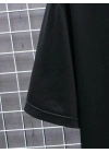 20/1 Penye Compack FUTRE Baskılı Oversize Kısa Kol Bisiklet Yaka T-shirt - Siyah