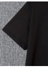 20/1 Penye Compack I TRIED TO WARN YOU. Baskılı Oversize Bisiklet Yaka T-shirt - Siyah