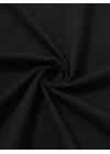 20/1 Penye Compack Palmiye Baskılı Oversize Bisiklet Yaka Kısa Kol T-shirt - Siyah