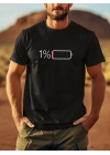 20/1 Penye Compack Sarj %1 Baskılı Oversize Bisiklet Yaka Kısa Kol Yazlık T-shirt - Siyah