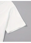 20/1 Penye Compack Uçak Baskılı Oversize Bisiklet Yaka Kısa Kol T-shirt - Beyaz