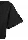 20/1 Penye Compack Uçak Baskılı Oversize Bisiklet Yaka Kısa Kol T-shirt - Siyah