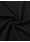 20/1 Penye Compack Uçak Baskılı Oversize Bisiklet Yaka Kısa Kol T-shirt - Siyah