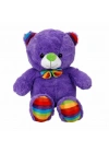 2962 Oturan Kurdeleli Renkli Peluş Ayı 30 cm -