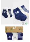 3Lü Penye Soket Çorap 10110 İndigo