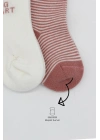 3Lü Penye Soket Çorap BS10110 Pudra