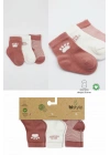 3Lü Penye Soket Çorap BS10110 Pudra