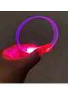 3 Modlu Pilli LED Işıklı Esnek Parti Bilekliği Pembe