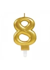 8 Rakam Mum Gold Renk