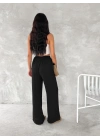 Ayrobin Oversize Kadın Pantalon - Siyah