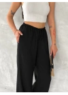 Ayrobin Oversize Kadın Pantalon - Siyah
