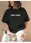 Baskılı Kadın T-shirt - Siyah