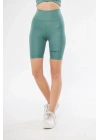 Biker Sporcu Şort - Mint Yeşil