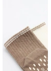 Çemberli Basic Penye Kaymaz Soket Çorap 2li 10146 Kahve