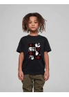 Çocuk Unisex Baskılı T-Shirt - Siyah