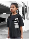 Çocuk Unisex Baskılı T-Shirt - Siyah