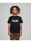 Çocuk Unisex Baskılı T-Shirt - Siyah