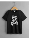 Çocuk Unisex Baskılı T-Shirt - Siyah