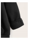Çocuk Unisex Kapüşonlu Uzaylı Baskılı Sweatshirt - Siyah