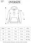 Double Oversize Kapşonlu Nakışlı SweatShirt - Füme