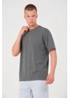 Erkek 24/1 Düz A Kalite Oversize T-shirt - Antrasit