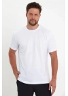 Erkek 24/1 Düz A Kalite Oversize T-shirt - Beyaz
