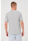 Erkek 24/1 Düz A Kalite Oversize T-shirt - Gri