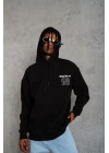 Erkek 98 Baskılı Kapşonlu Sweat - Siyah
