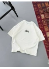 Erkek Baskılı Oversize T-shirt - Beyaz