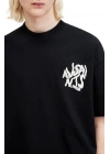 Erkek Baskılı Oversize T-shirt - Siyah