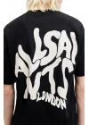 Erkek Baskılı Oversize T-shirt - Siyah