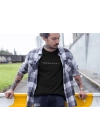 Erkek Bisiklet Yaka Baskılı Oversize T-Shirt - Siyah