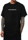 Erkek Bisiklet Yaka Kısa Kol Baskılı T-shirt - Siyah