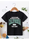 Erkek Çocuk Baskılı T-Shirt - Siyah