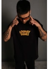 Erkek Dijital Baskılı T-Shirt - Siyah