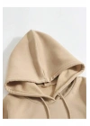 Erkek Düz Kapüşonlu Sweat - Bej